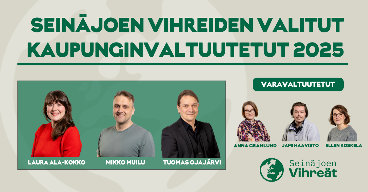 Seinäjoen vihreiden luottamuspaikat 2025-2029
