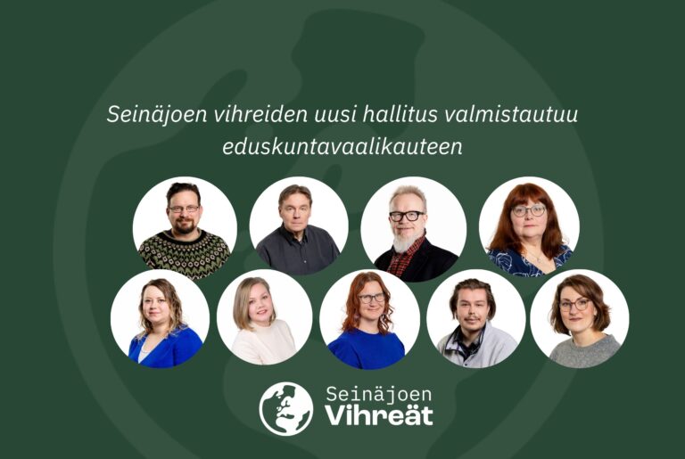 Seinäjoen Vihreiden toimintavuosi keskittyy tuleviin eduskuntavaaleihin